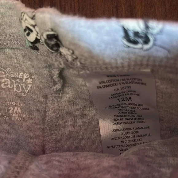 (3 for $15) 12 Month Baby Minnie Mouse Disney Leggings - Picture 2 of 2
